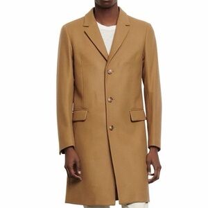 Sandro Men's Camel Trench Coat